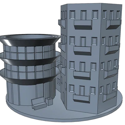 Khay Cắm Bút Mô Hình Thành Phố 3D Độc Đáo Để Bàn