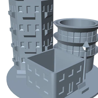 Khay Cắm Bút Mô Hình Thành Phố 3D Độc Đáo Để Bàn