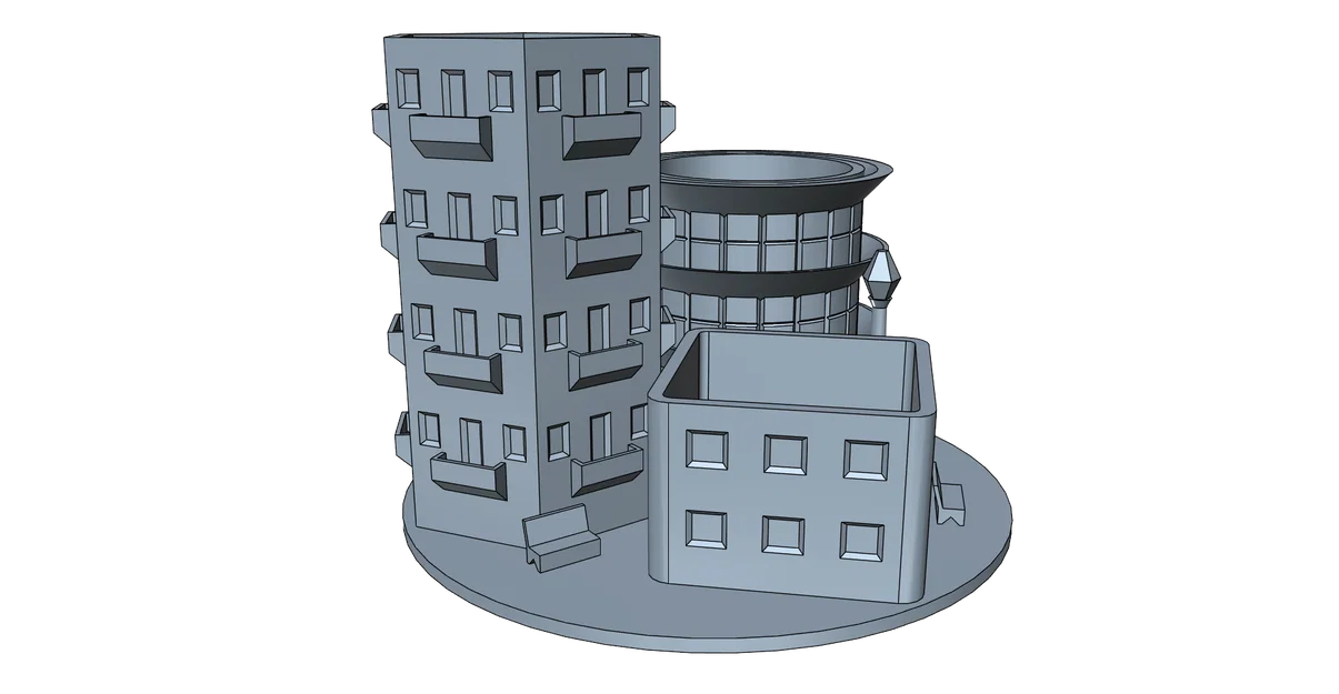 Khay Cắm Bút Mô Hình Thành Phố 3D Độc Đáo Để Bàn - Image 6