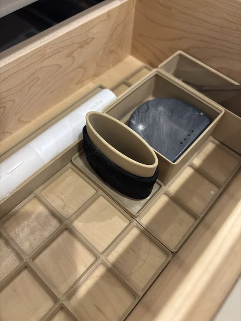 Giá treo dây buộc tóc Gridfinity - Giải pháp sắp xếp ngăn kéo gọn gàng - Image 2