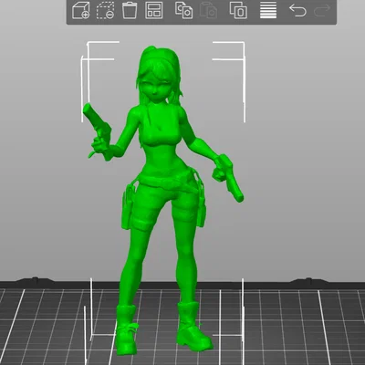 Mô hình Lara Croft phong cách Minix cho fan 3D Printing