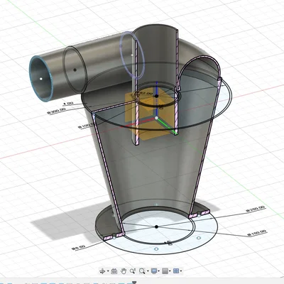 Bộ lọc bụi Cyclone (kèm file STEP)