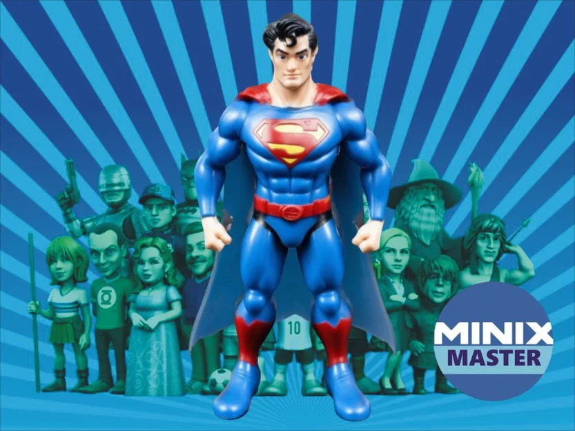 Mô hình Superman phong cách Minix siêu dễ thương cho tín đồ 3D in - Image 1