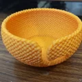 Bát giữ cuộn len 3D (Yarn Bowl) với thiết kế họa tiết vân đan - Thumbnail 1