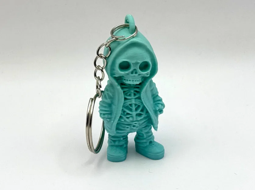 Móc khóa mô hình bộ xương mặc áo Hoodie - Image 1