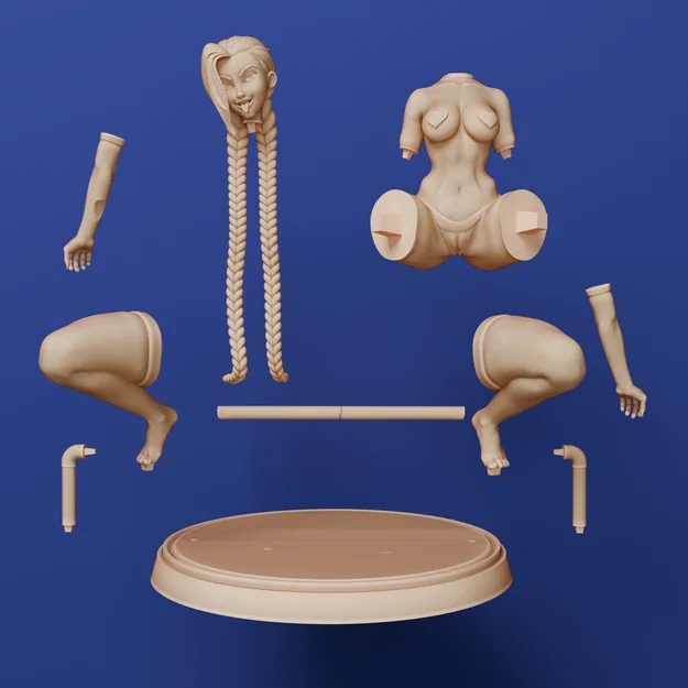 Mô hình 3D nhân vật Jinx (Lovely Jinx SFW) dành cho dân sưu tầm - Image 2