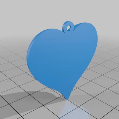 Mô hình 3D trái tim làm mặt dây chuyền và bông tai Valentine