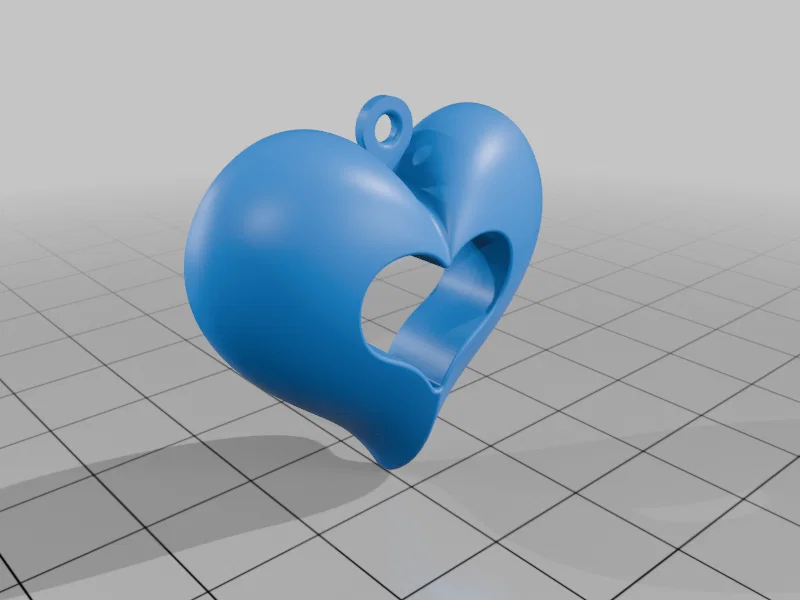 Mô hình 3D trái tim làm mặt dây chuyền và bông tai Valentine - Image 3