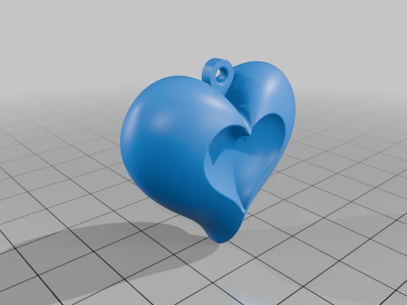 Mô hình 3D trái tim làm mặt dây chuyền và bông tai Valentine - Image 4