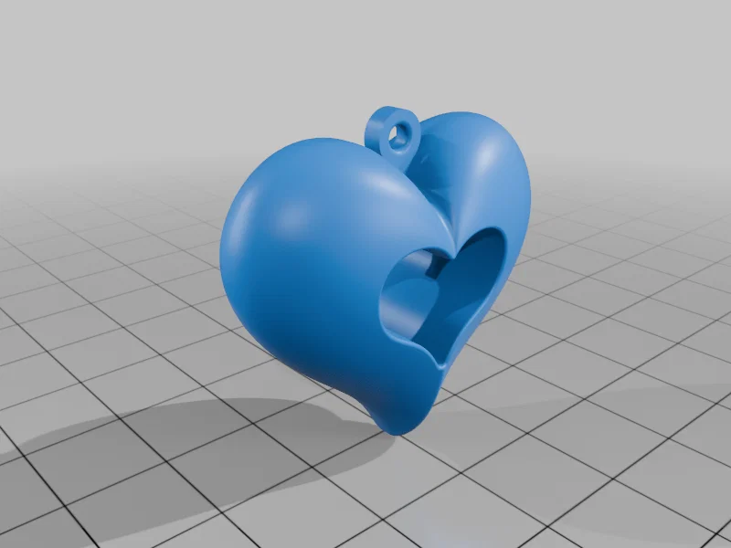 Mô hình 3D trái tim làm mặt dây chuyền và bông tai Valentine - Image 5