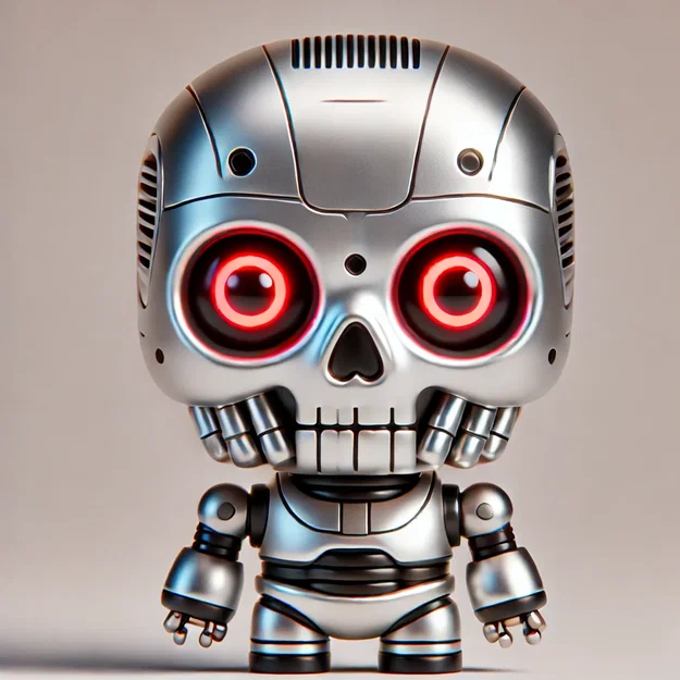 Mô hình T800 Cute mini robot - Đồ trang trí in 3D dễ thương - Image 1