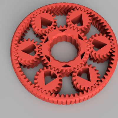 Planetary Gears Fidget - Đồ chơi bánh răng hành tinh in nguyên khối