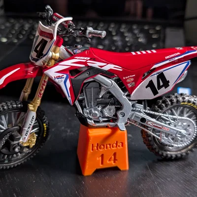 Giá đỡ mô hình xe đua Motocross 3D (Tùy chỉnh thông tin)