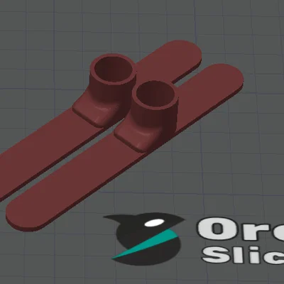 Mô hình ván trượt tuyết ngón tay (Finger Ski) in 3D cho bé