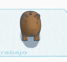 Mô hình 3D ống heo tiết kiệm hình Capybara dễ thương - Image 1