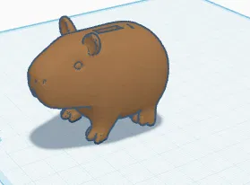 Mô hình 3D ống heo tiết kiệm hình Capybara dễ thương - Image 2