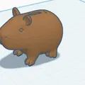 Mô hình 3D ống heo tiết kiệm hình Capybara dễ thương - Thumbnail 2