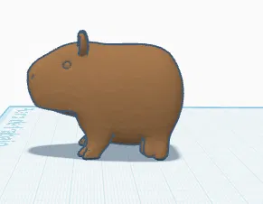 Mô hình 3D ống heo tiết kiệm hình Capybara dễ thương - Image 3