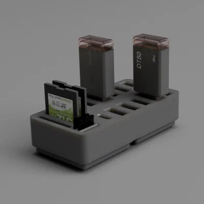 Khay Đựng USB và Thẻ Nhớ Gridfinity 2x1 Gọn Gàng Tiện Lợi