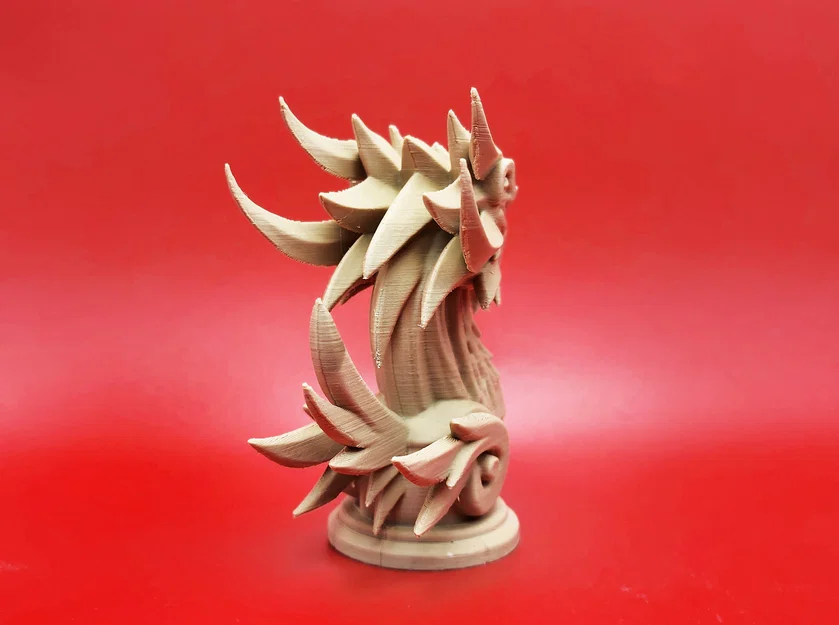 Tượng Bán Thân Rồng Chạm Khắc Gỗ - Image 3