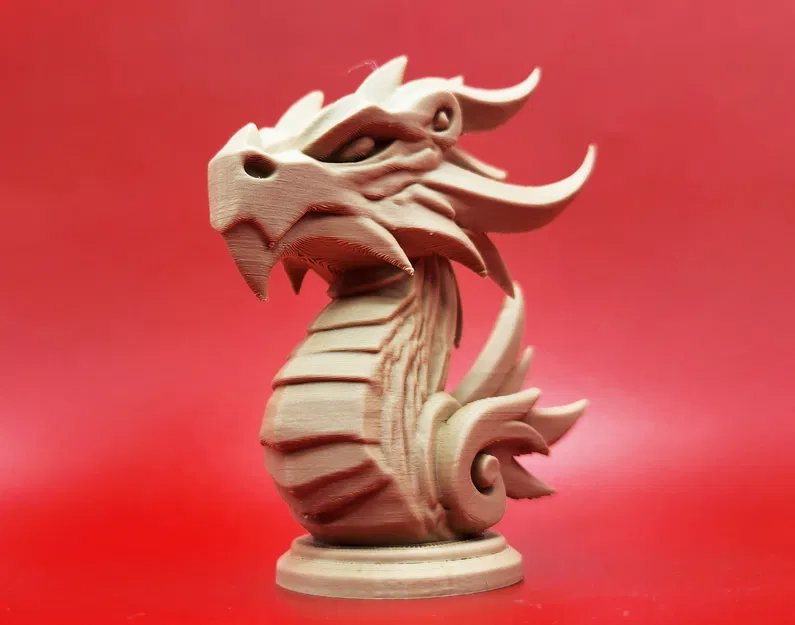 Tượng Bán Thân Rồng Chạm Khắc Gỗ - Image 6