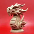 Tượng Bán Thân Rồng Chạm Khắc Gỗ - Thumbnail 6