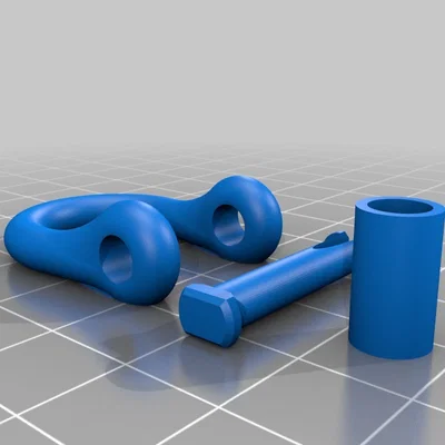 Khóa móc chữ U (Shackle) in 3D cho vòng tay Paracord
