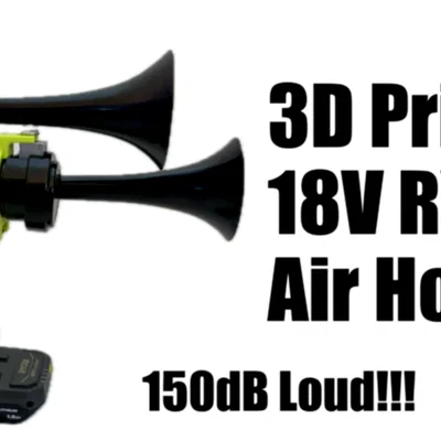 Còi hơi 150Db sử dụng pin RYOBI 18V