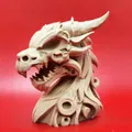 Tượng đầu rồng chạm khắc nghệ thuật độc đáo cho người yêu 3D - Thumbnail 1