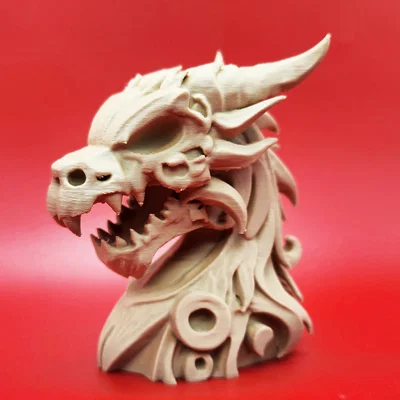Tượng đầu rồng chạm khắc nghệ thuật độc đáo cho người yêu 3D