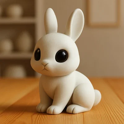 Mô hình chú thỏ Bunny 3D xinh xắn dùng trang trí bàn làm việc