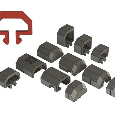 Kẹp quản lý dây điện dạng module cho thanh nhôm 2020 (Voron)