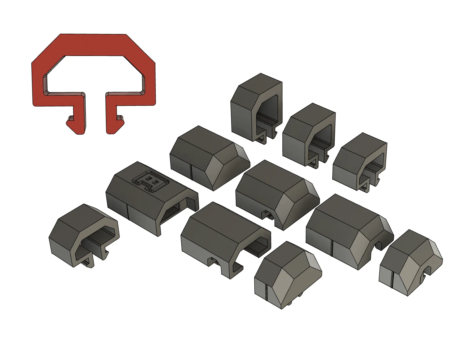 Kẹp quản lý dây điện dạng module cho thanh nhôm 2020 (Voron) 1