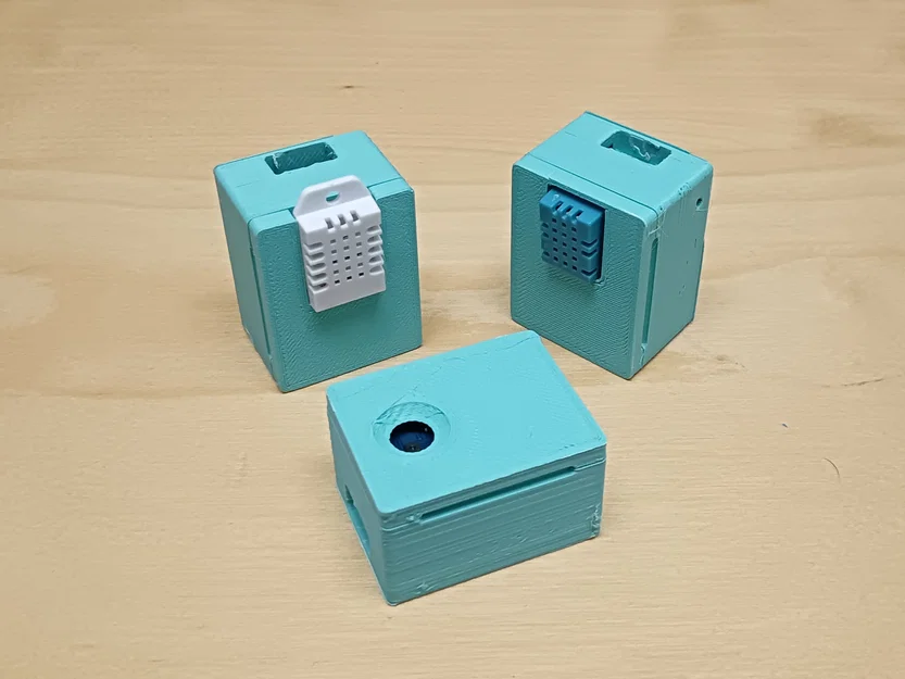 OpenSCAD - Vỏ bảo vệ D1 Mini kèm nắp cho các loại cảm biến nhiệt độ - Image 1