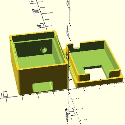 OpenSCAD - Vỏ bảo vệ D1 Mini kèm nắp cho các loại cảm biến nhiệt độ