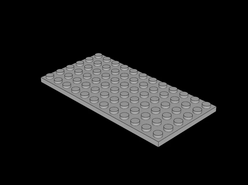 Tấm nền LEGO Compatible Plate 6x12 - Mô hình 3D tương thích cao - Image 1