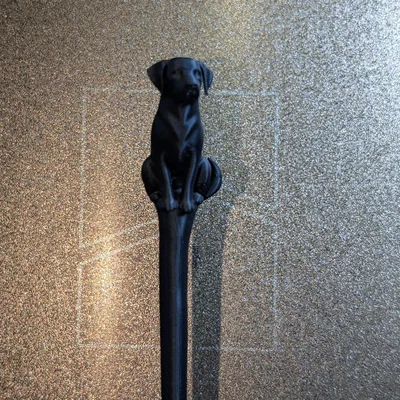 Trâm cài tóc hình chú chó Labrador in 3D độc đáo