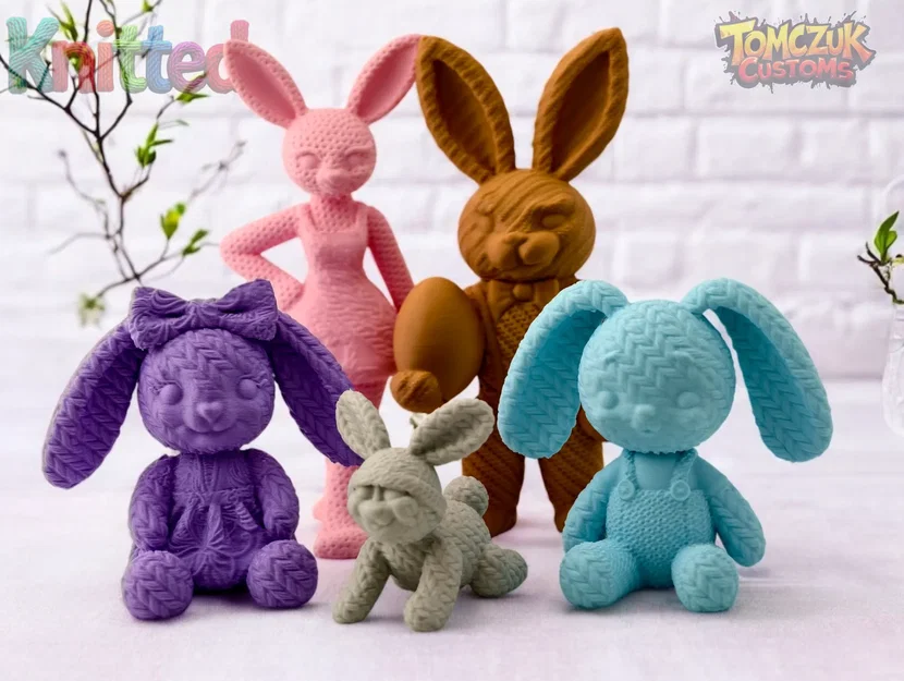 Gia đình Thỏ Phục Sinh Dễ Thương – Bộ Sưu Tập Len Đan - Image 2