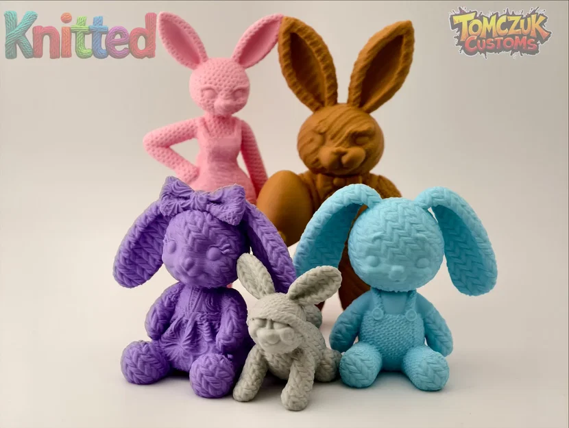 Gia đình Thỏ Phục Sinh Dễ Thương – Bộ Sưu Tập Len Đan - Image 3