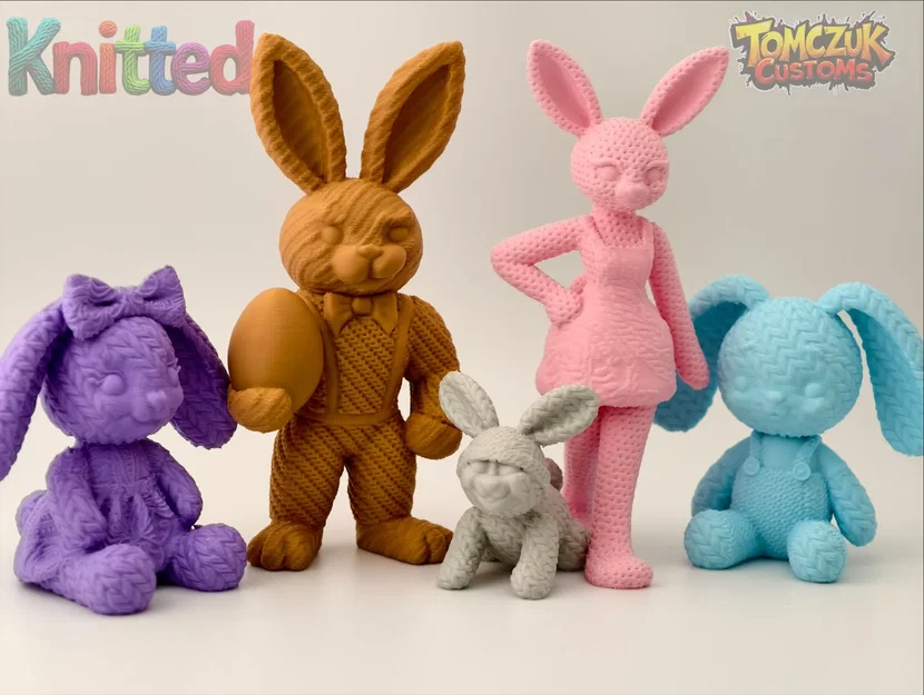 Gia đình Thỏ Phục Sinh Dễ Thương – Bộ Sưu Tập Len Đan - Image 4