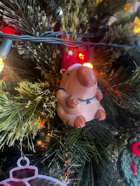 Mô hình trang trí Capybara Giáng sinh Santipaw - Image 4