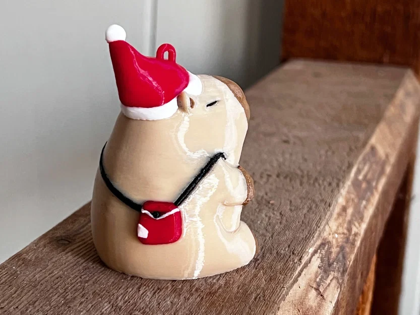 Mô hình trang trí Capybara Giáng sinh Santipaw - Image 7