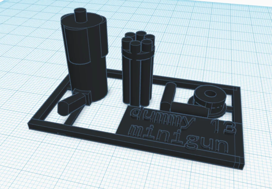 Mô hình súng Minigun cho Dummy 13 - Phụ kiện in 3D độc đáo - Image 2