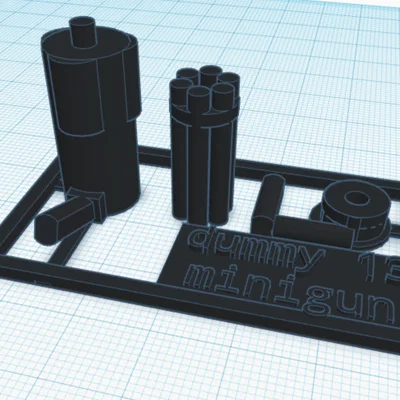 Mô hình súng Minigun cho Dummy 13 - Phụ kiện in 3D độc đáo