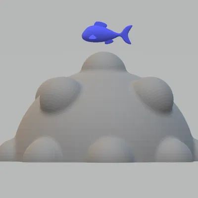 Dụng cụ massage chân và tay hình chú cá dễ thương (3D Model)