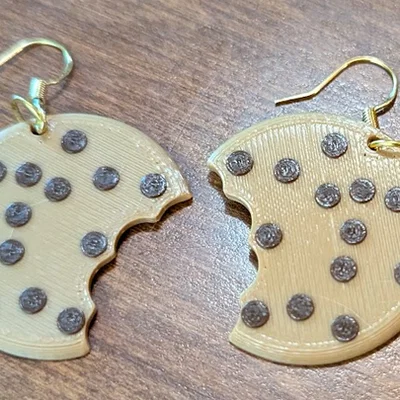 Bông tai hình bánh quy Chocolate Chip