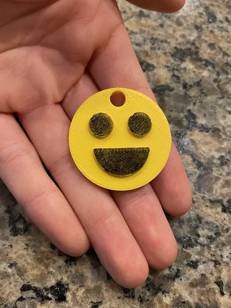 Móc khóa mặt cười (Smiley Face Keychain) - Mẫu in 3D siêu dễ - Image 1
