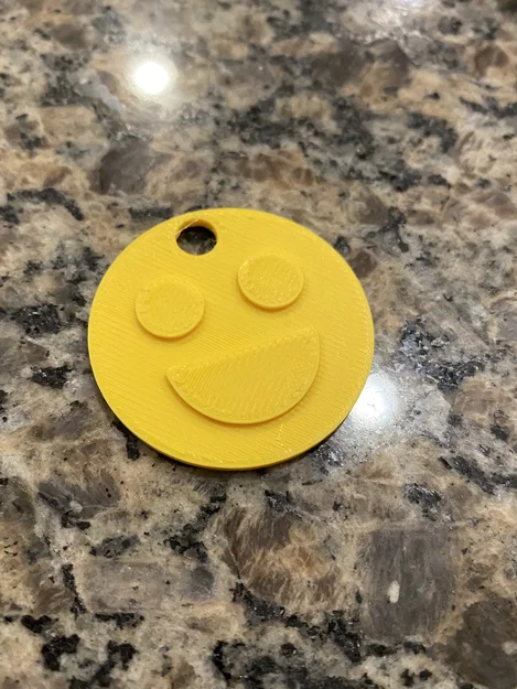 Móc khóa mặt cười (Smiley Face Keychain) - Mẫu in 3D siêu dễ - Image 3