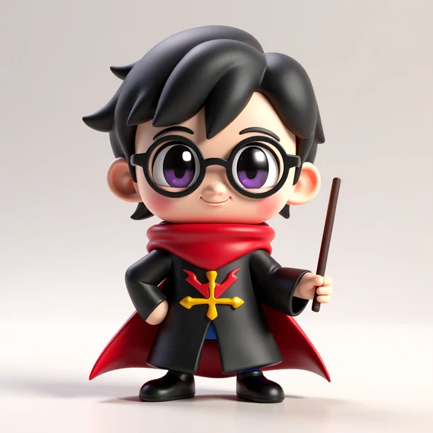 Mô hình 3D Harry Potter phiên bản Chibi trang trí cực đẹp - Image 1