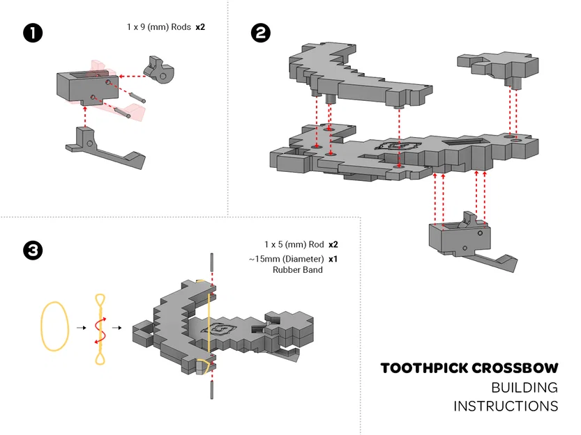 Nỏ Minecraft Bắn Tăm (Toothpick Minecraft Crossbow) - Image 3